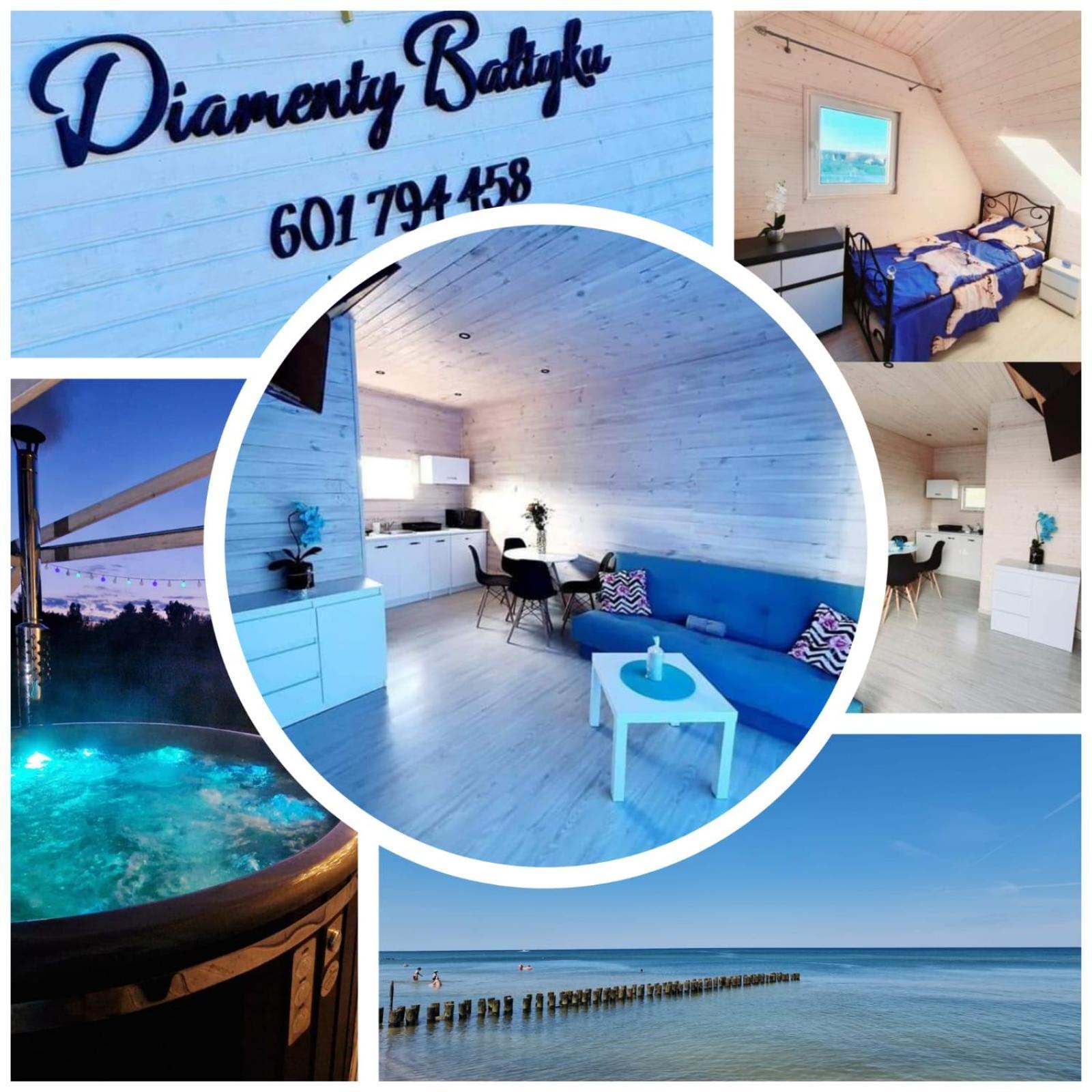 Diamenty Baltyku Domki Wakacyjne Balia Z Jacuzzi Mielenko Ngoại thất bức ảnh